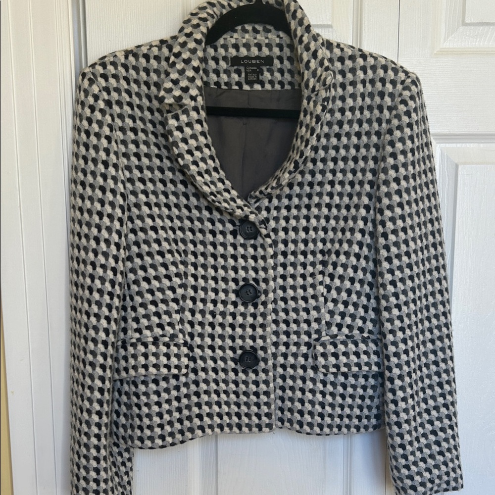 Vintage 1990’s LOUBEN  Houndstooth Blazer